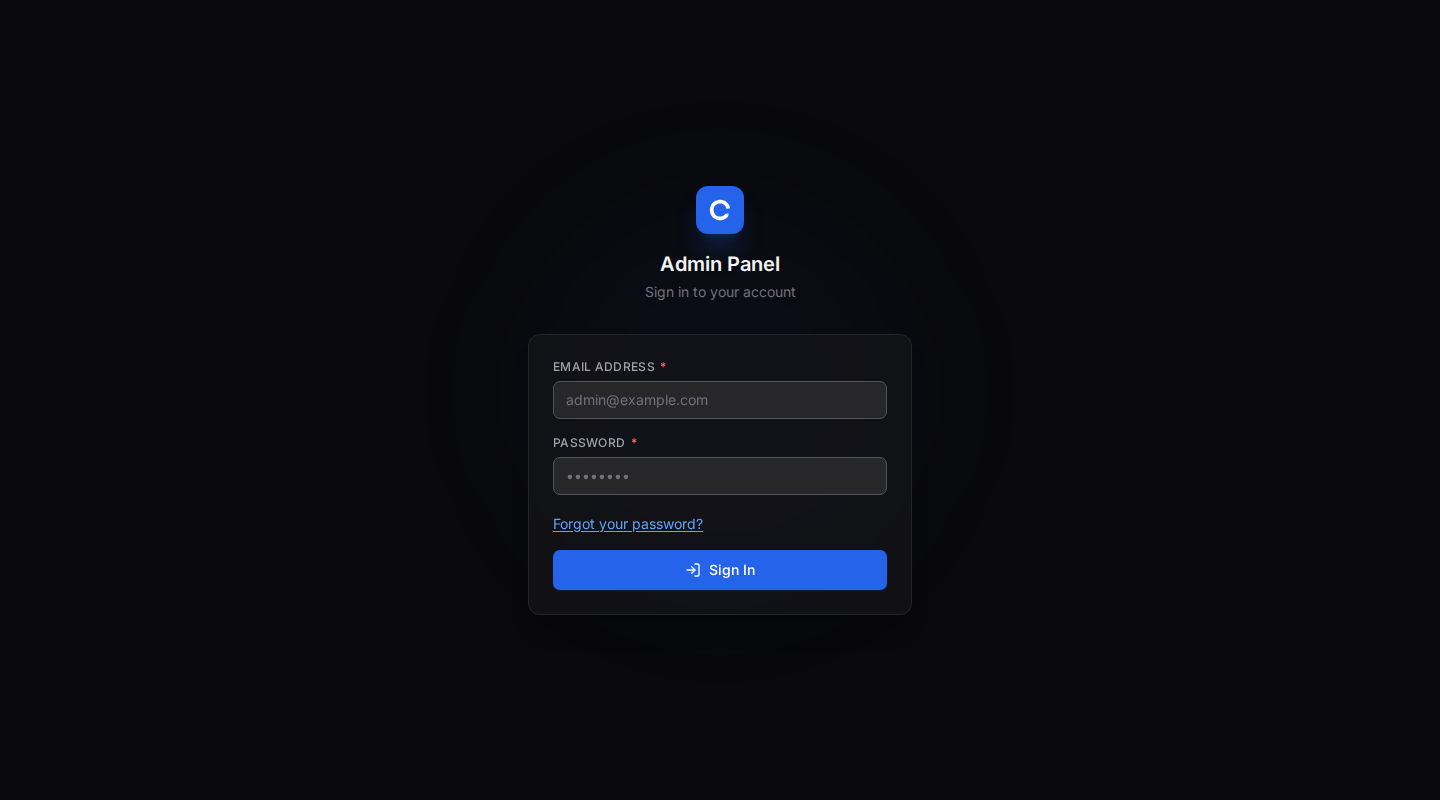 Sign-in page